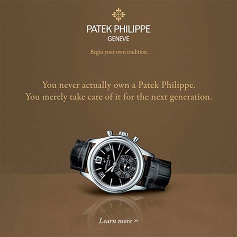 patek philippe werbung|patek philippe watch advertising.